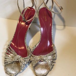 Kate Spade Sparkly Silver Glitter Heels